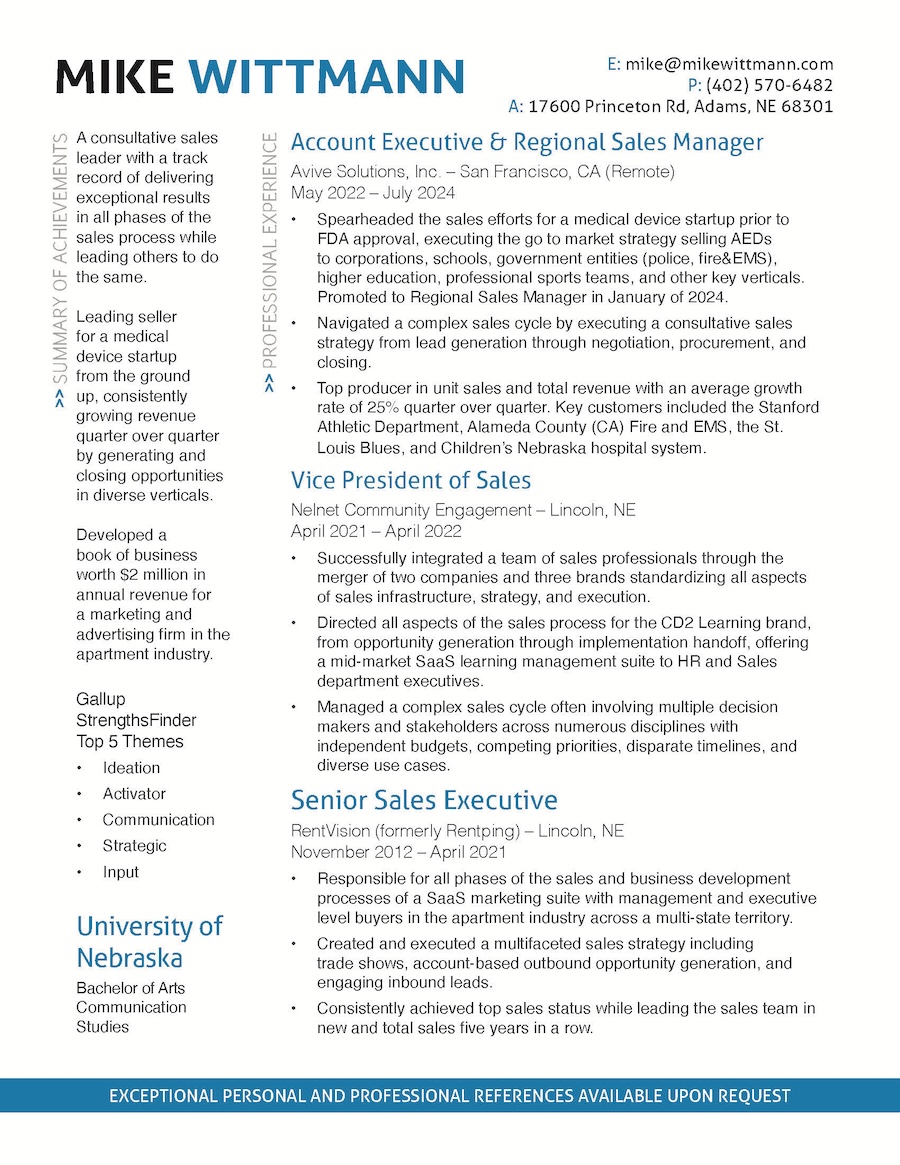 Mike Wittmann Resume